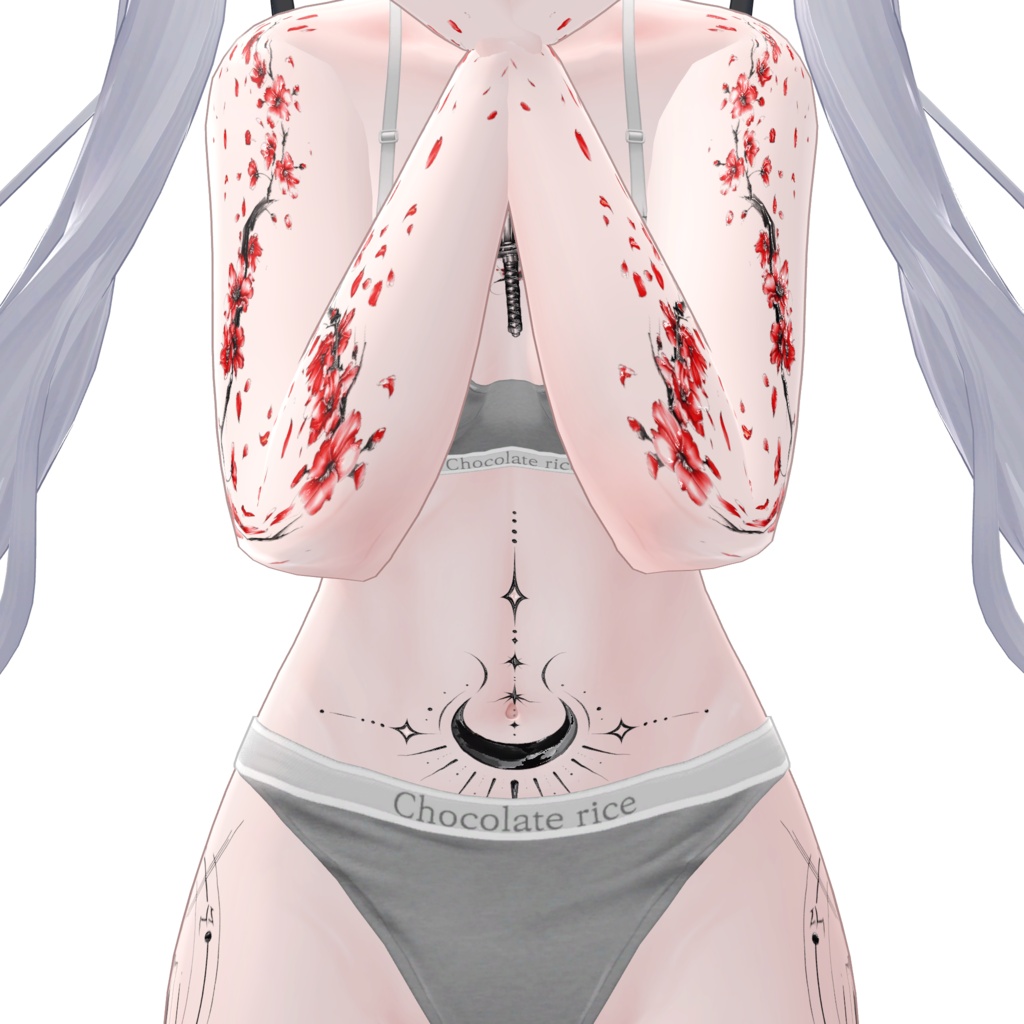 ( 紅月花タトゥー) Red Moon Blossom