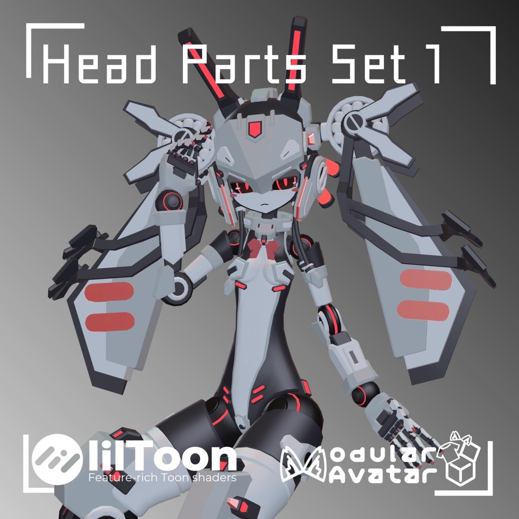 【如月開発アバター向け】Head Parts Set 1