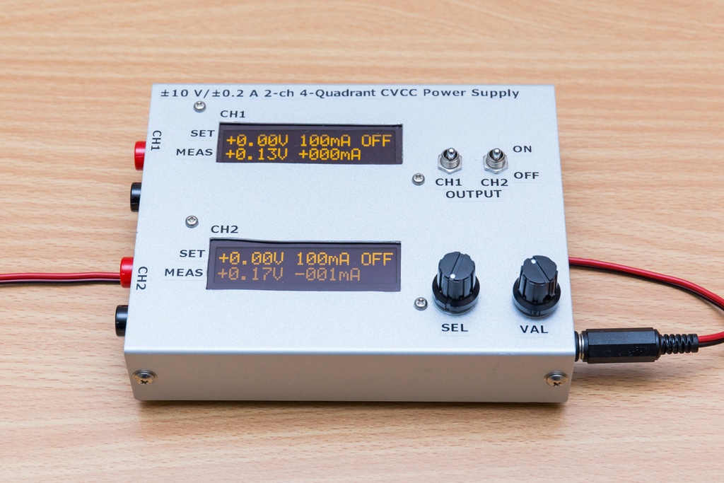 2-ch 10V/0.2A 4象限CVCC電源