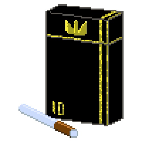 【フリー素材】たばこオリジナルデザイン10個セット【ドット絵】