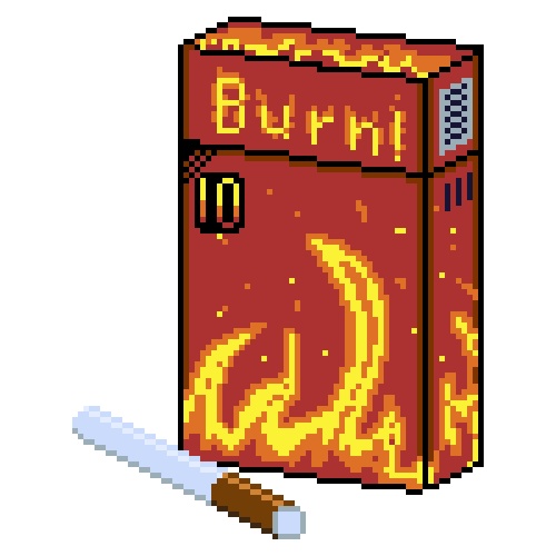 【フリー素材】たばこオリジナルデザイン10個セット【ドット絵】