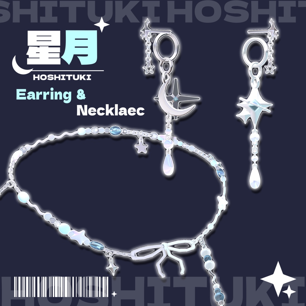 『揺れる』˚｡⋆HOSHITUKI｡˚☽˚【Earring&Necklace】