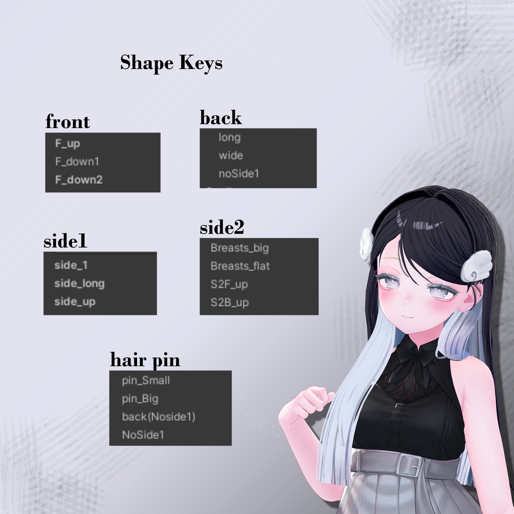 【2アバター対応】Vixen Long Hair