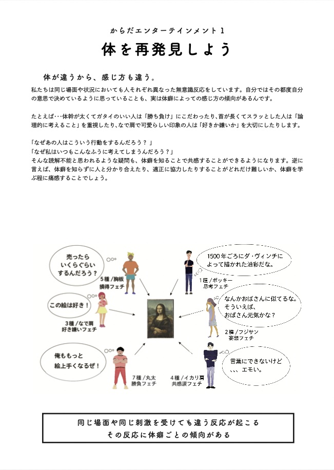 【無料】カラダから自分を知ろう 体癖2.0入門 ようこそ、カラダエンターテイメントへ