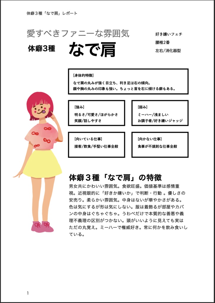 【PDF】体癖 3種 を徹底解説!まるまるレポート (ダウンロード版)