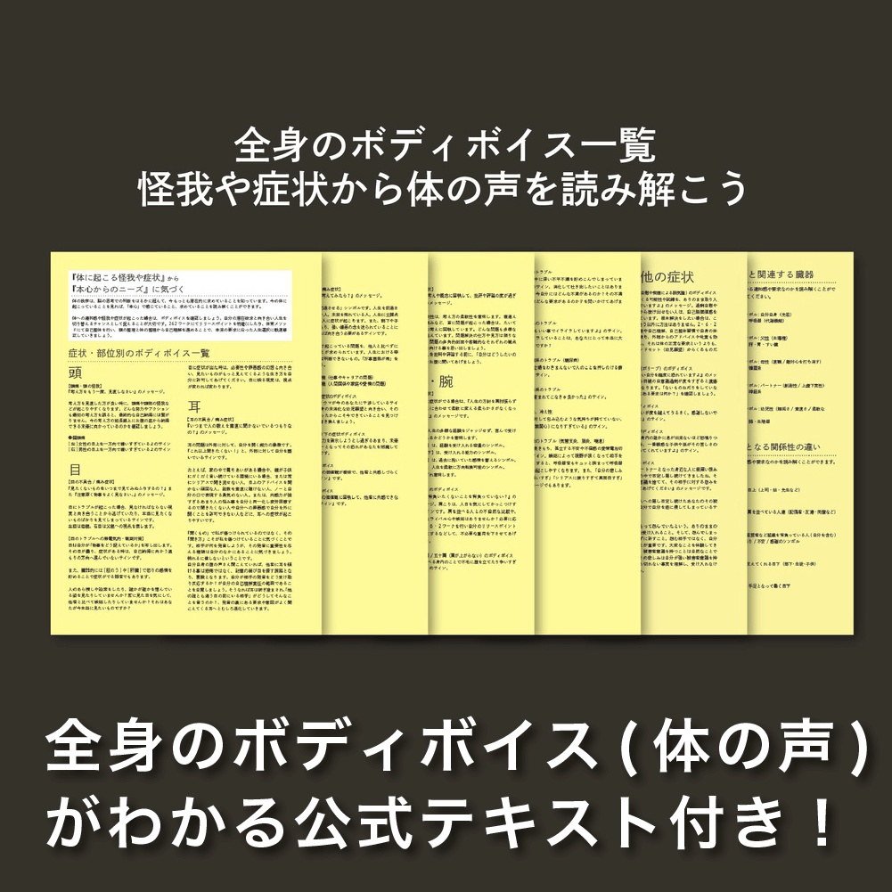 【講義音声&体の声一覧シート】人体史クロニクル(ボディボイス編)
