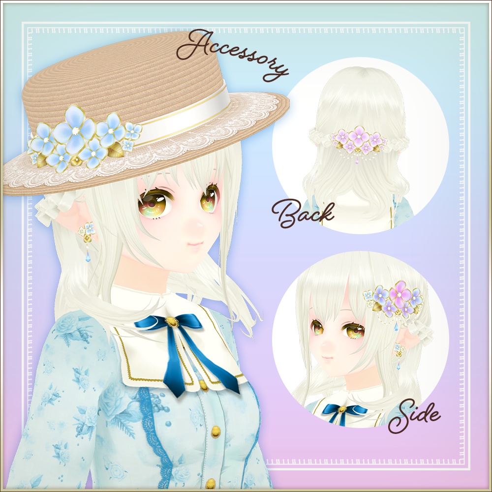 全4色|紫陽花のバレッタ|Hydrangea barrette