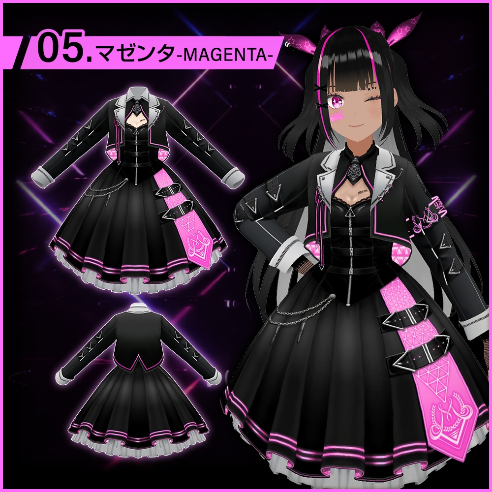 全6色|サイバーミリタリーロリータ|CYBER MILITARY LOLITA|#VRoid