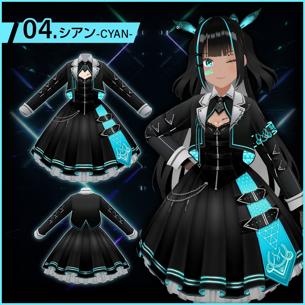 全6色|サイバーミリタリーロリータ|CYBER MILITARY LOLITA|#VRoid