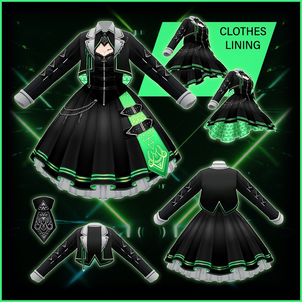 全6色|サイバーミリタリーロリータ|CYBER MILITARY LOLITA|#VRoid