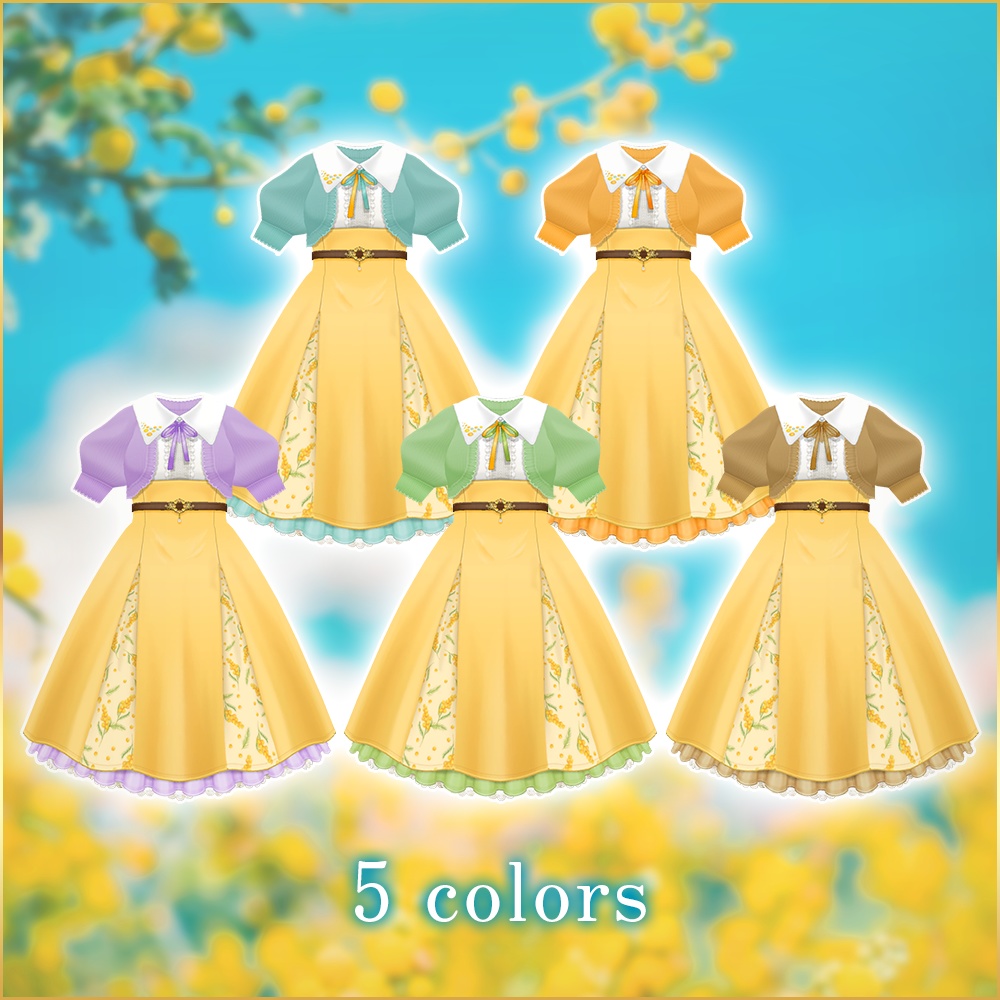 5色入り|ミモザクラシカルコーデ|Mimosa Classical|#VRoid