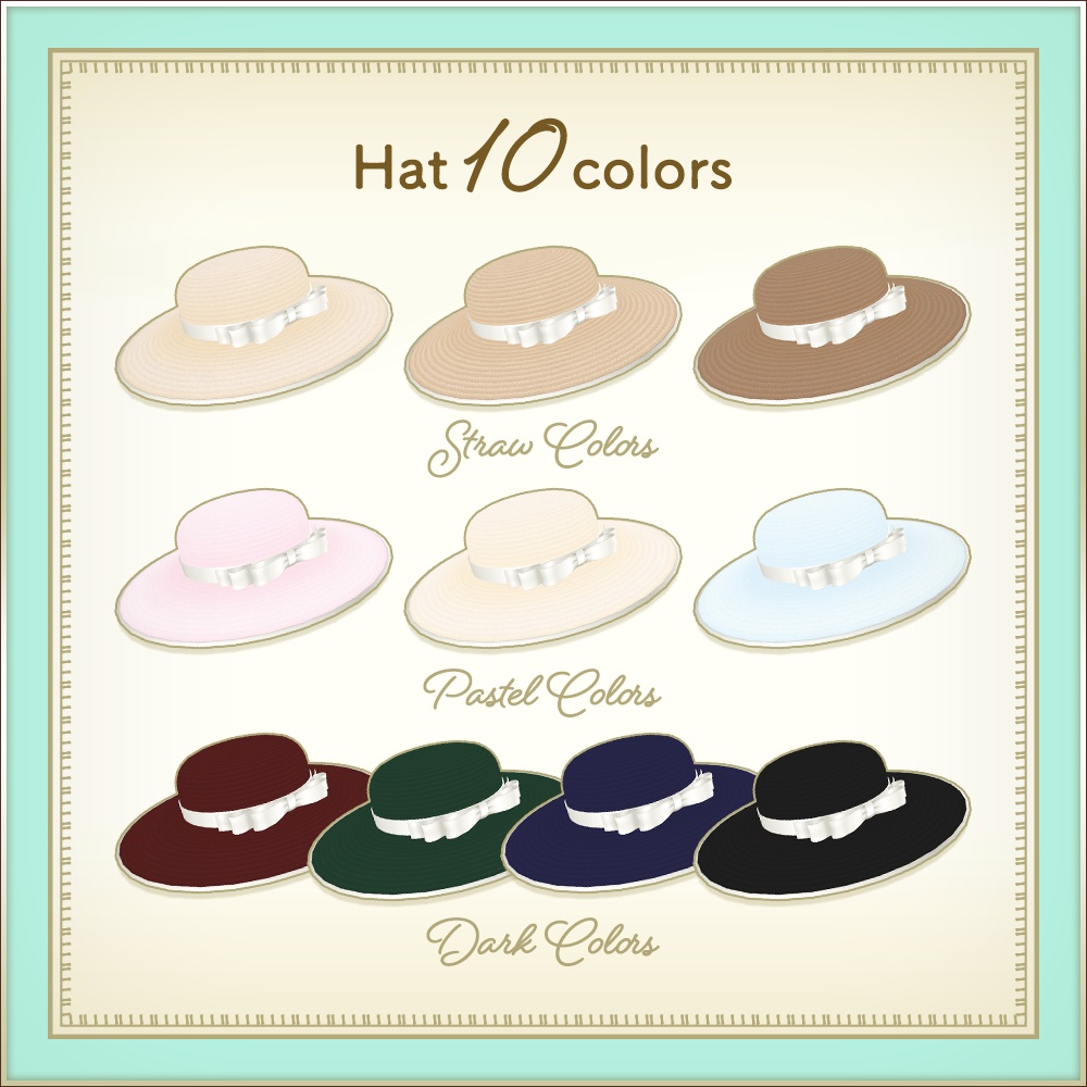 クラシカルストローハット2|Classical straw hat2