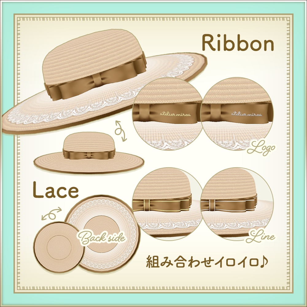 クラシカルストローハット2|Classical straw hat2