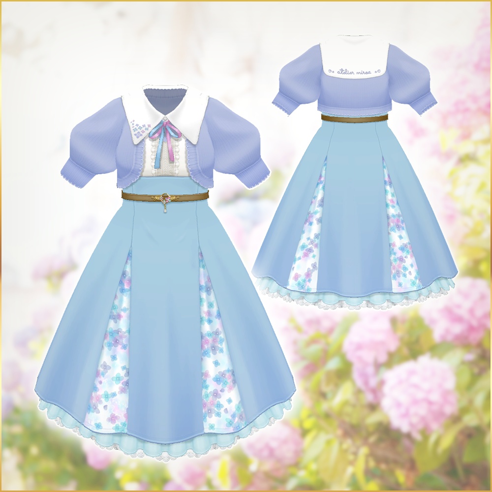 全5色|紫陽花クラシカルコーデ|Hydrangea Classical|#VRoid