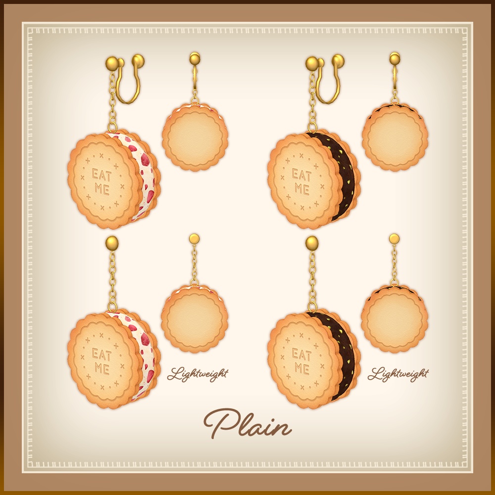 バターサンドイヤリング | Butter sand earrings | PhysBone設定済