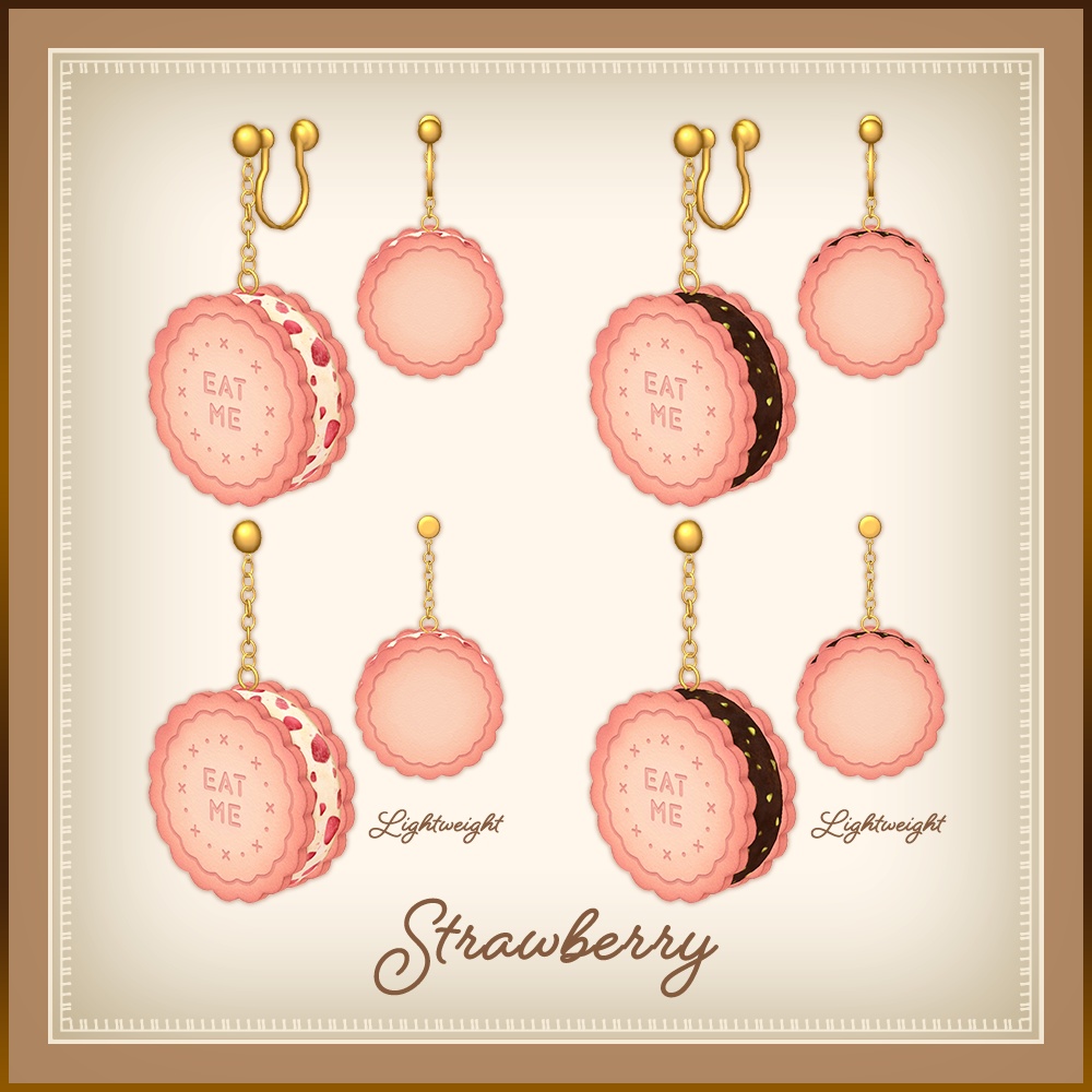 バターサンドイヤリング | Butter sand earrings | PhysBone設定済