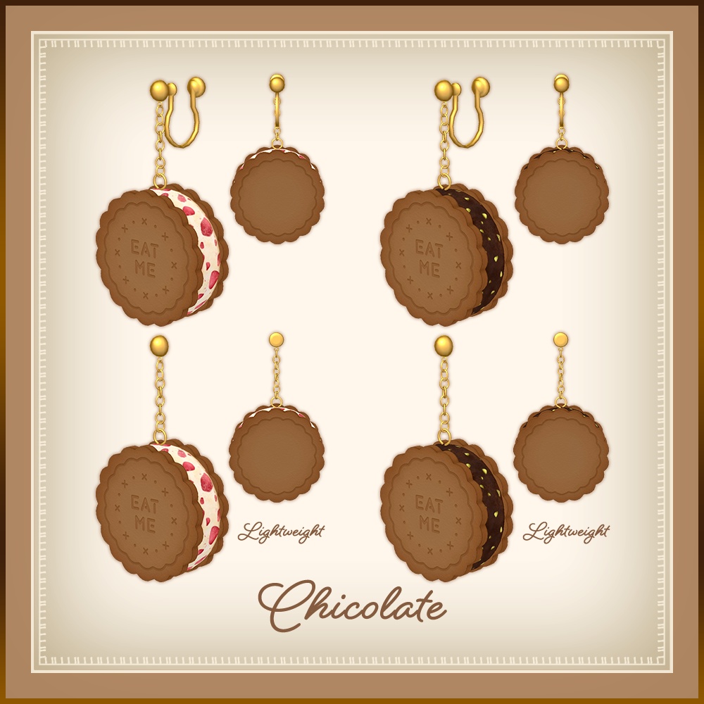 バターサンドイヤリング | Butter sand earrings | PhysBone設定済