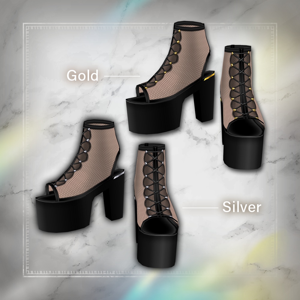 レースアップサンダル|Lace-up sandals|#VRoid