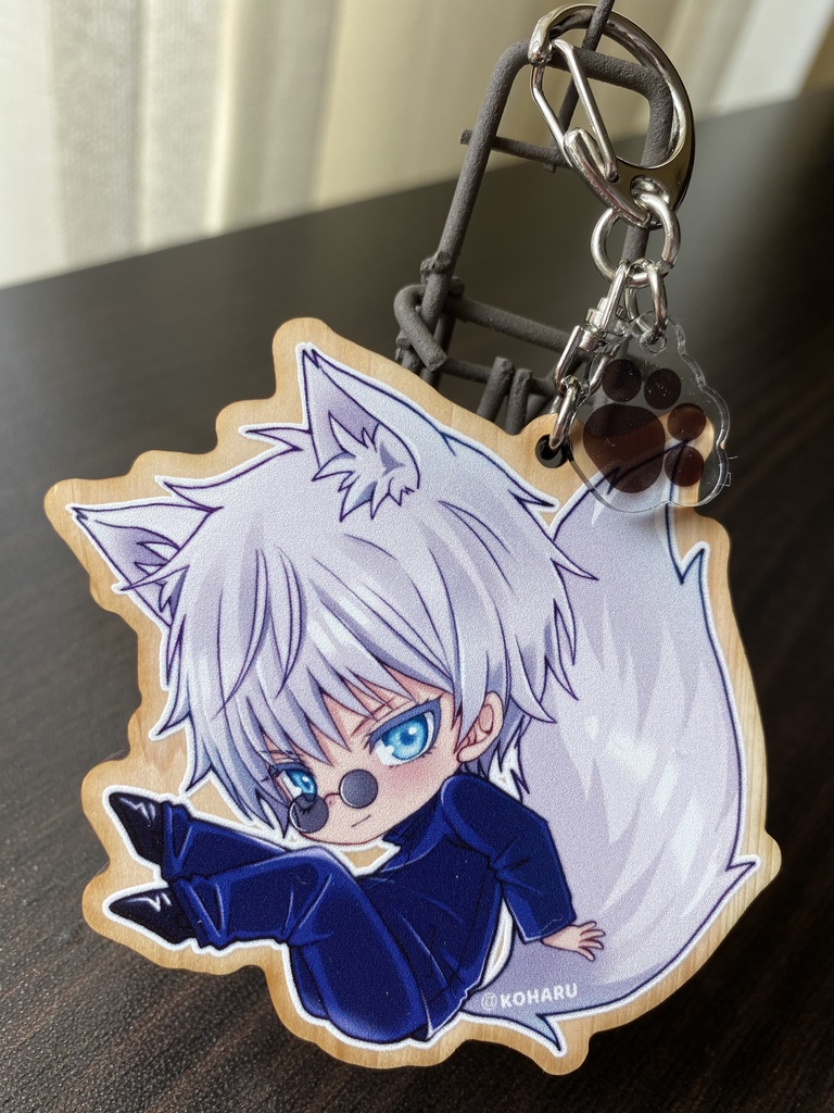 呪術あにまるウッドキーホルダー