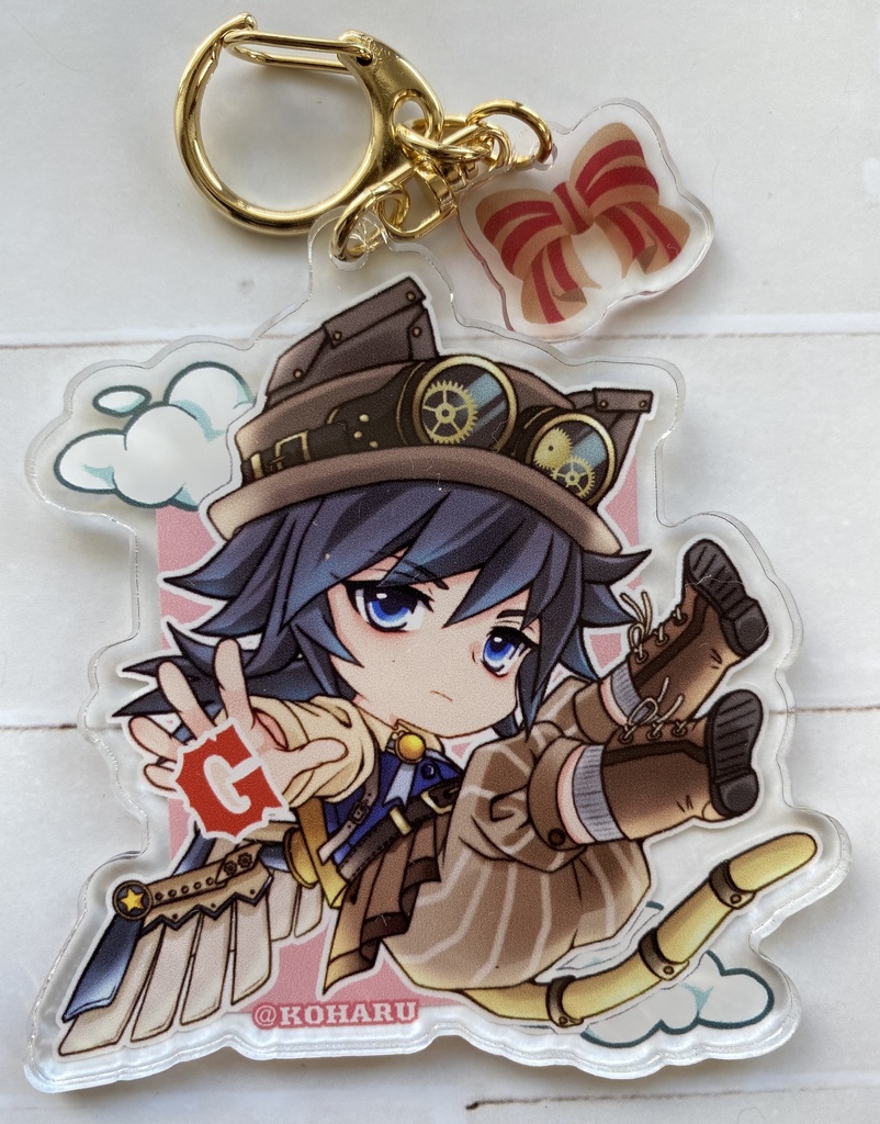 🍃と🌊のスチパンアクキー