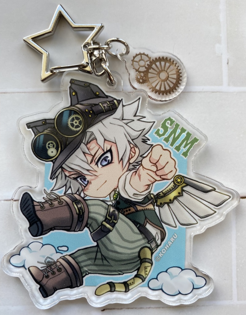 🍃と🌊のスチパンアクキー