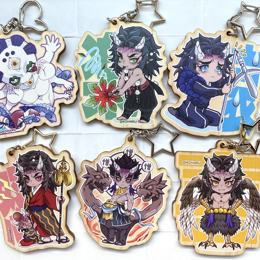 👹肆と伍のキーホルダー