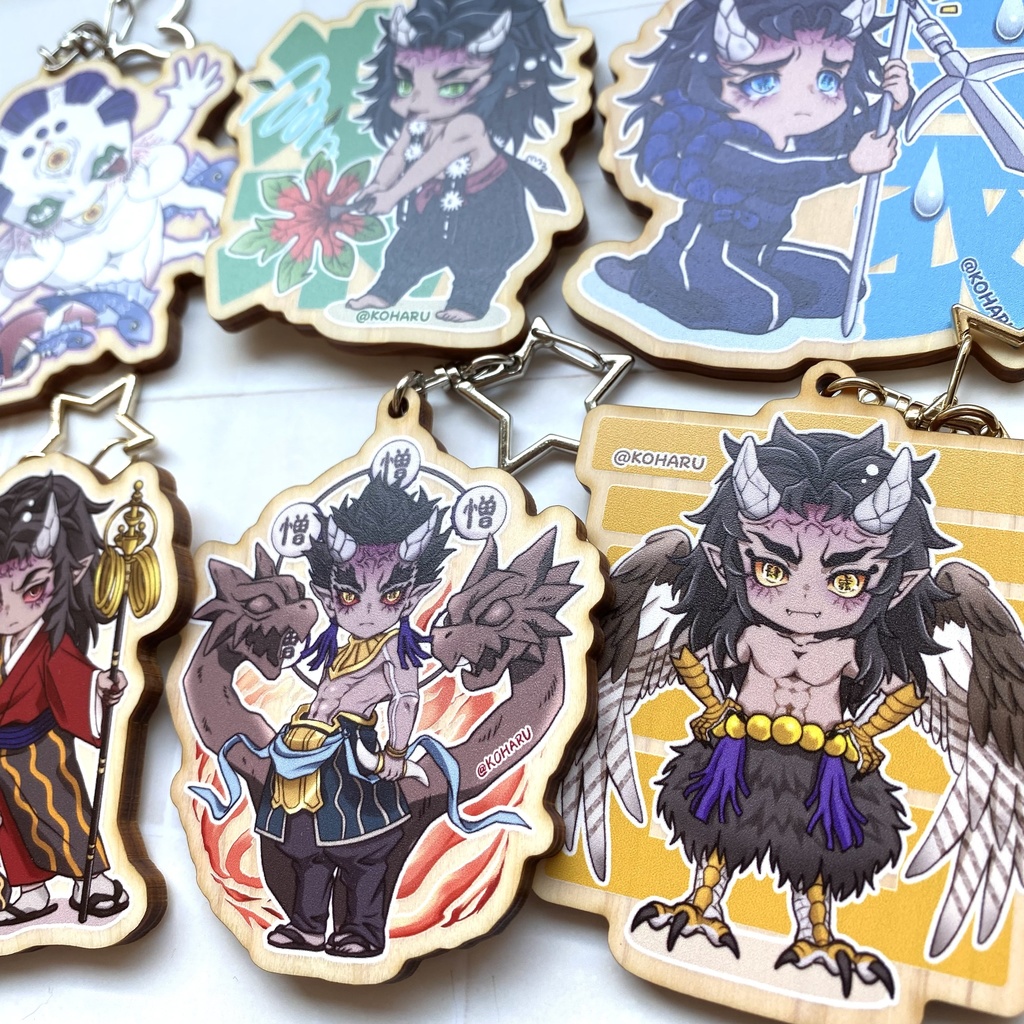 👹肆と伍のキーホルダー