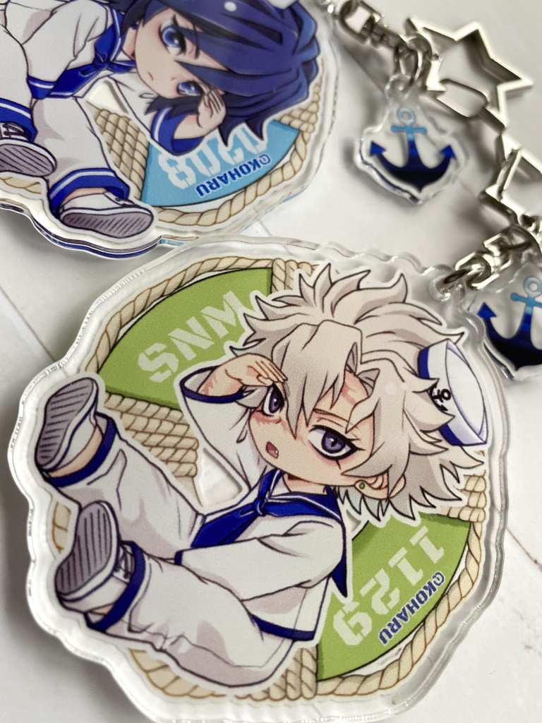 🍃と🌊の水兵さんアクキー