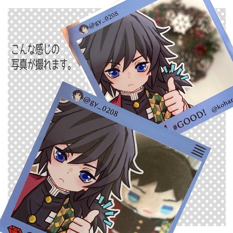 🍃と🌊のSNS風アクリルチャーム