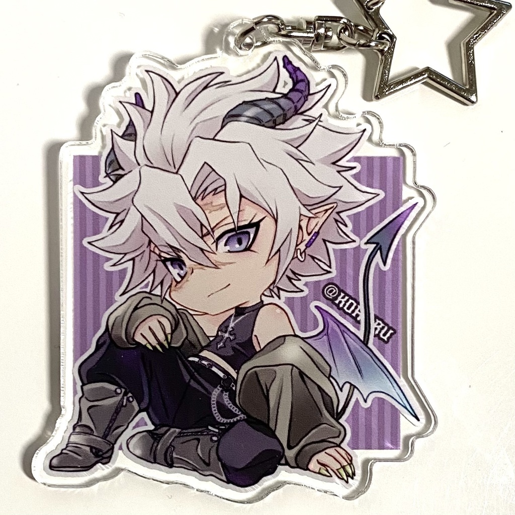 🌊と🍃 小悪魔アクリルキーホルダー