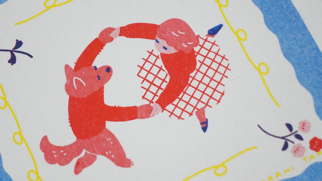 [リソグラフカード]オオカミと、おどる