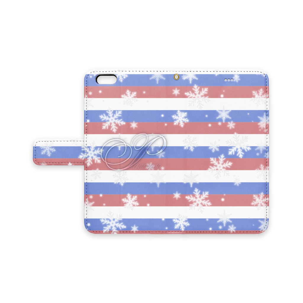 ストライプでスノーなiphoneケース(ろしあ国旗モチーフ)