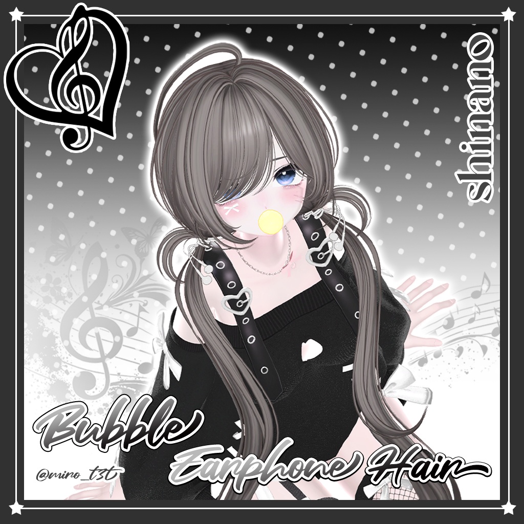 「VRC Hair」 ᖰ Bubble Earphone Hair ᖳ