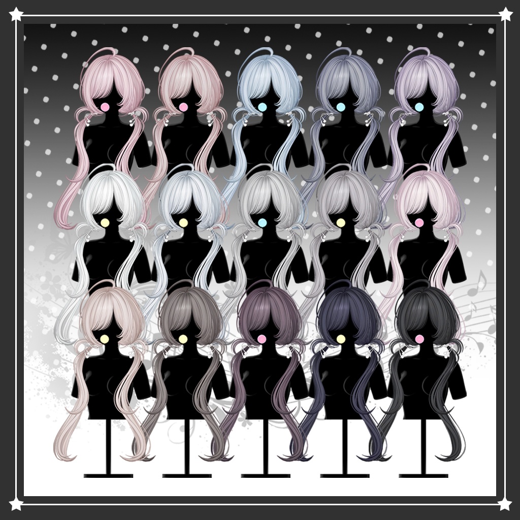 「VRC Hair」 ᖰ Bubble Earphone Hair ᖳ