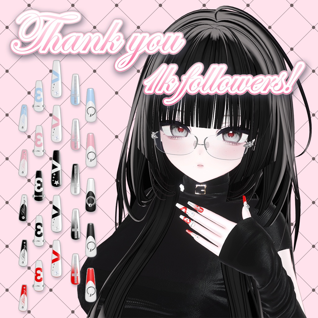 「FREE GIFT VRC Nail」 Blurring Nail · . ♡♥