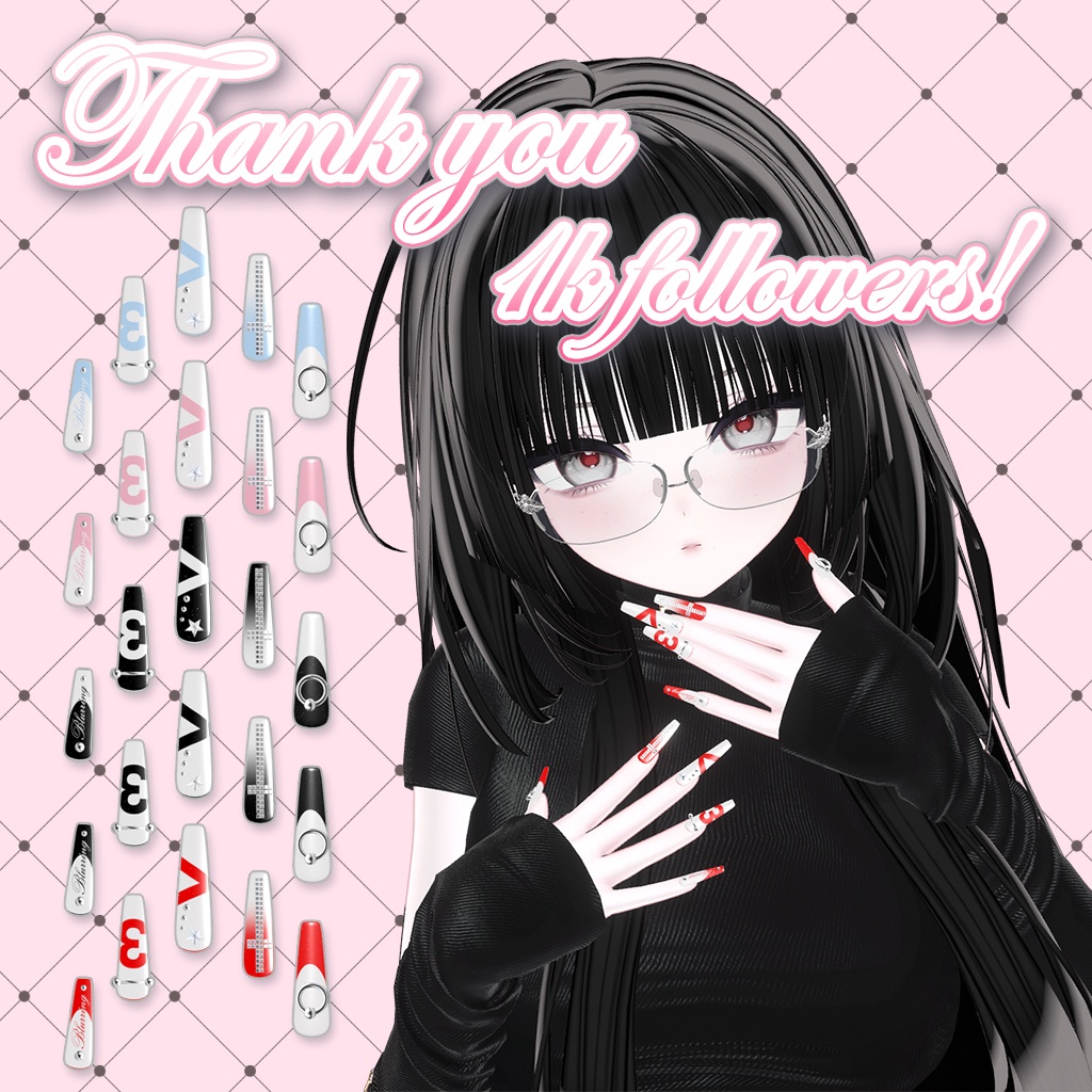 「FREE GIFT VRC Nail」 Blurring Nail · . ♡♥