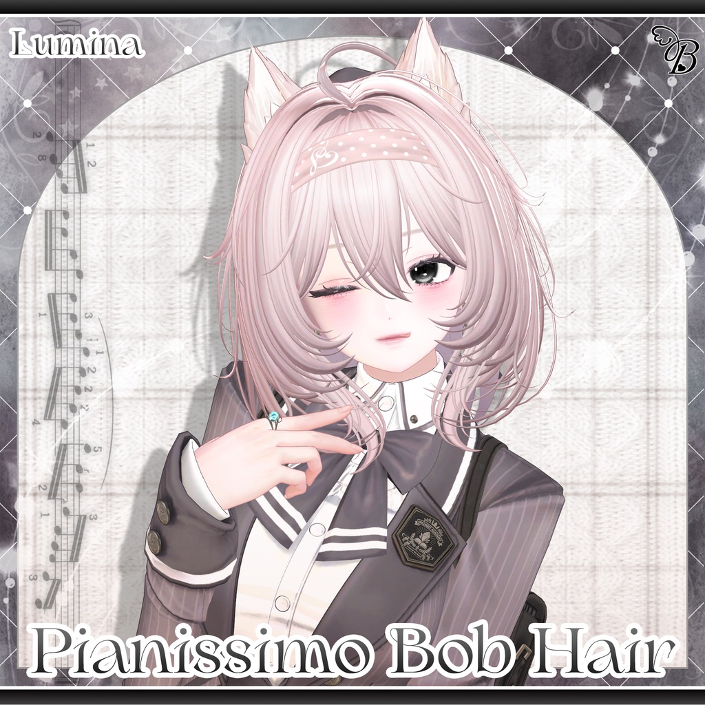 「VRC Hair」 ♫•*¨ Pianissimo Bob Hair ♡