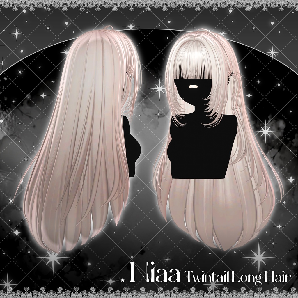 「VRC Hair」 Niaa Twintail Long Hair ⋆