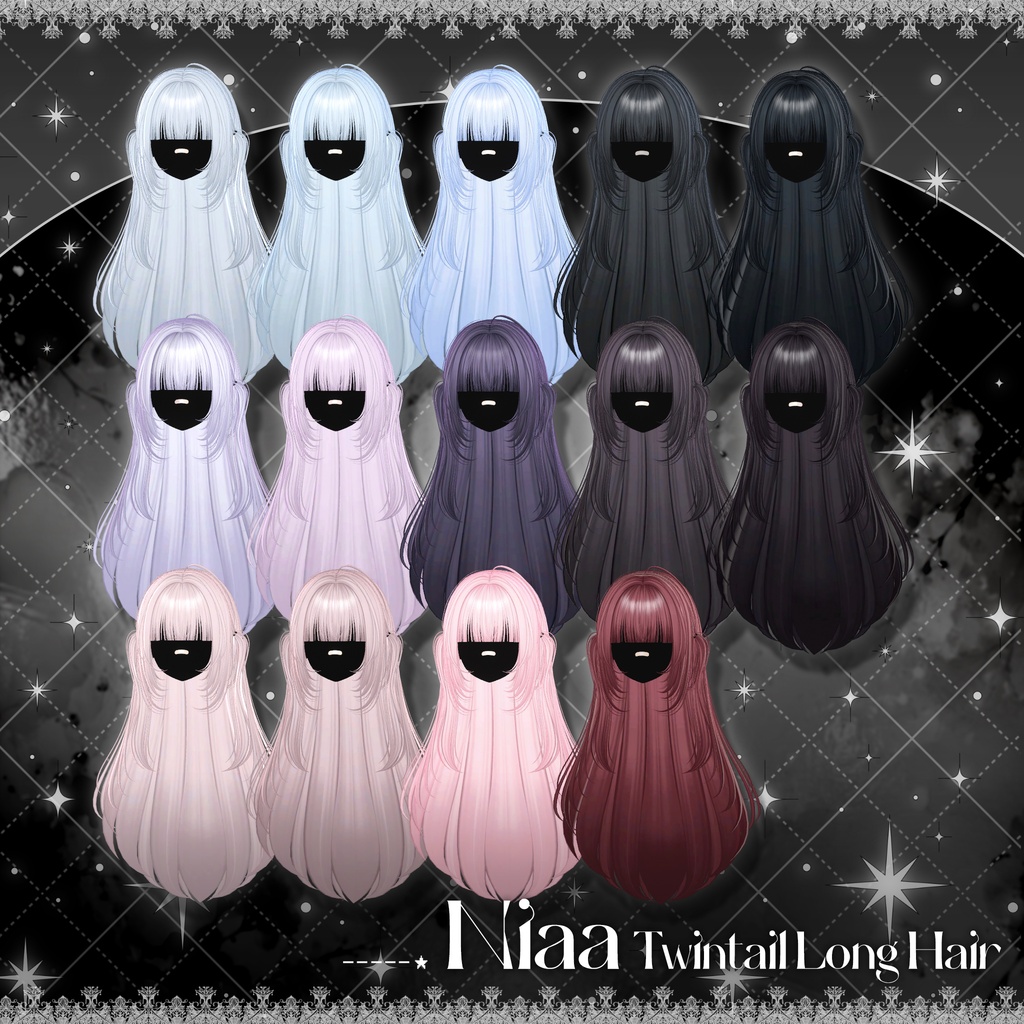 「VRC Hair」 Niaa Twintail Long Hair ⋆