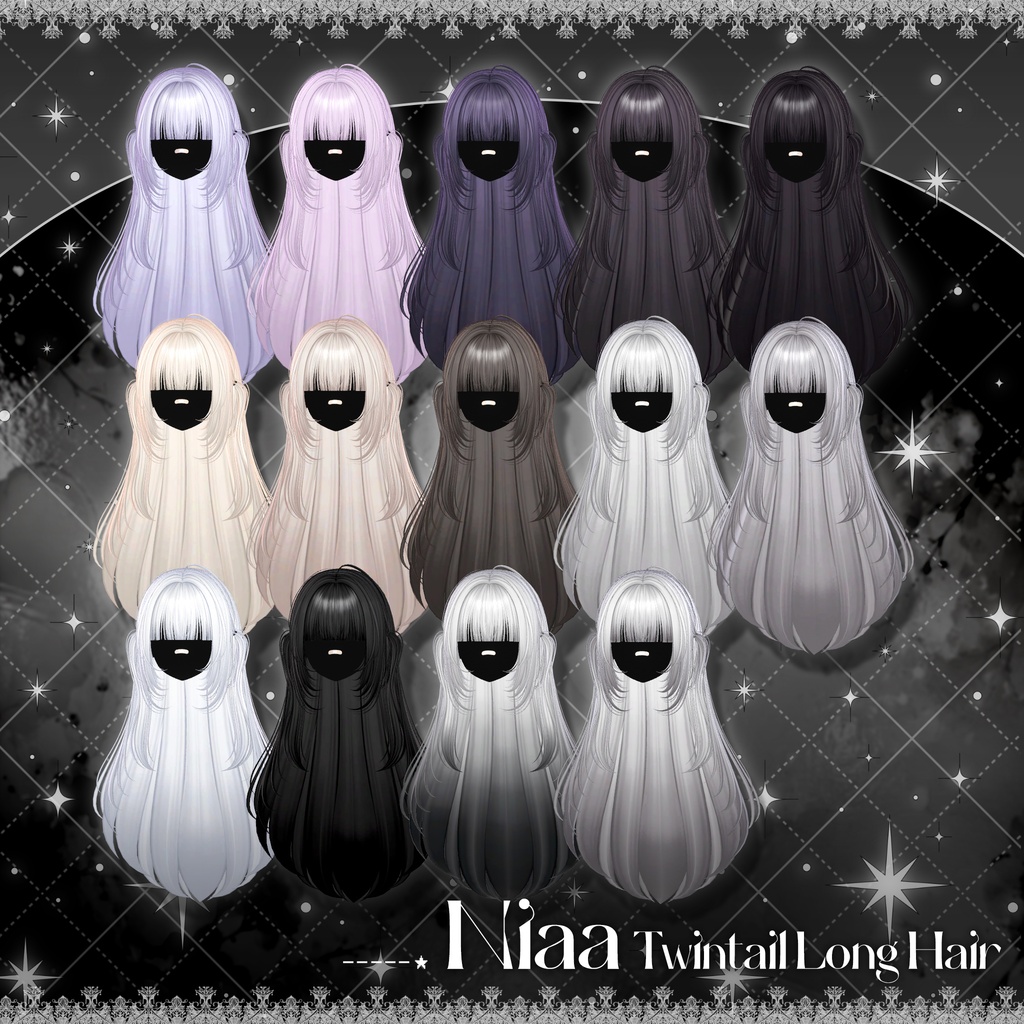 「VRC Hair」 Niaa Twintail Long Hair ⋆
