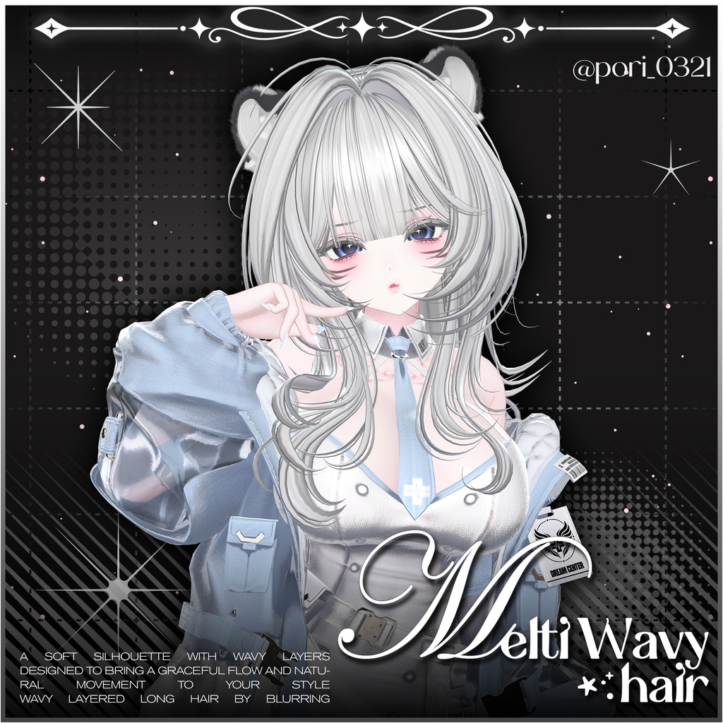 「VRC Hair」 Melti Wavy Hair ⋰˚⭐︎