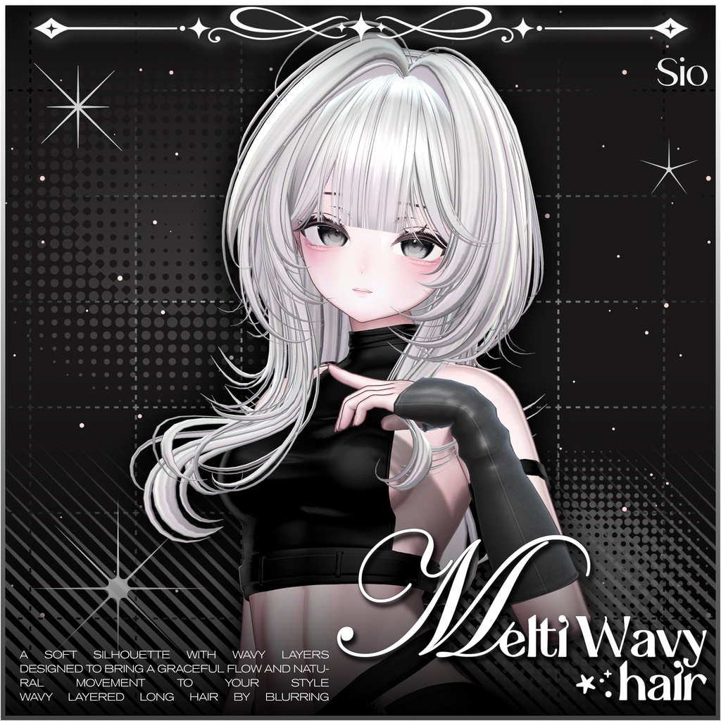 「VRC Hair」 Melti Wavy Hair ⋰˚⭐︎