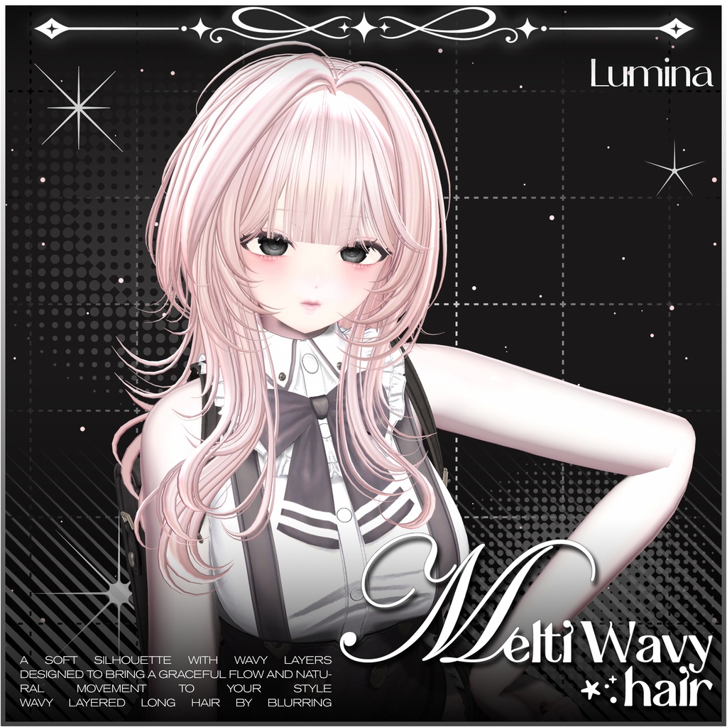 「VRC Hair」 Melti Wavy Hair ⋰˚⭐︎