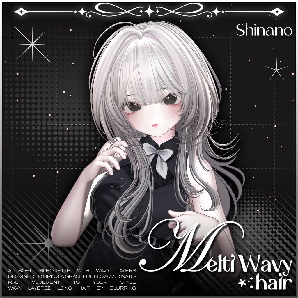 「VRC Hair」 Melti Wavy Hair ⋰˚⭐︎