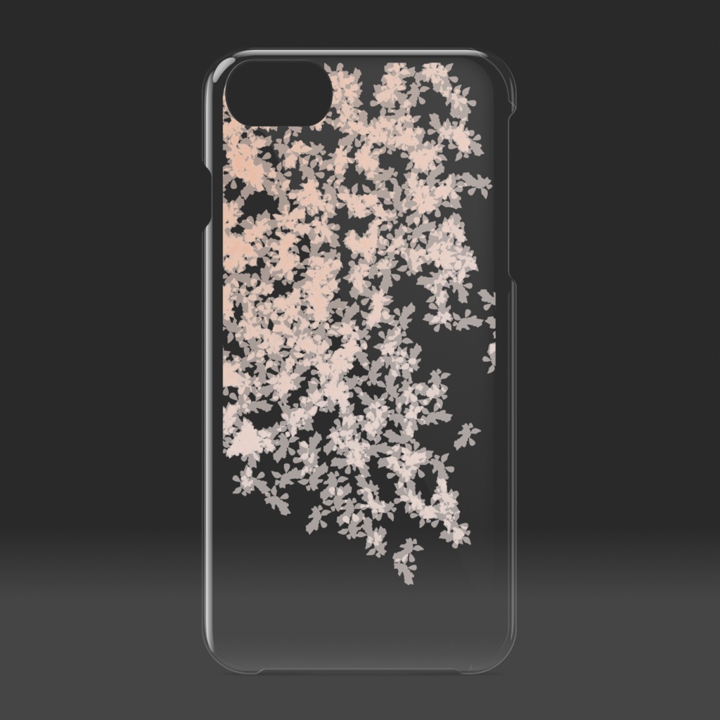 クリアiPhoneケース(花しだれ)