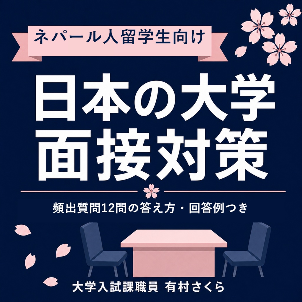 【ネパール人留学生向け】日本の大学 面接対策｜頻出質問12問の答え方・回答例つき（PDF）
