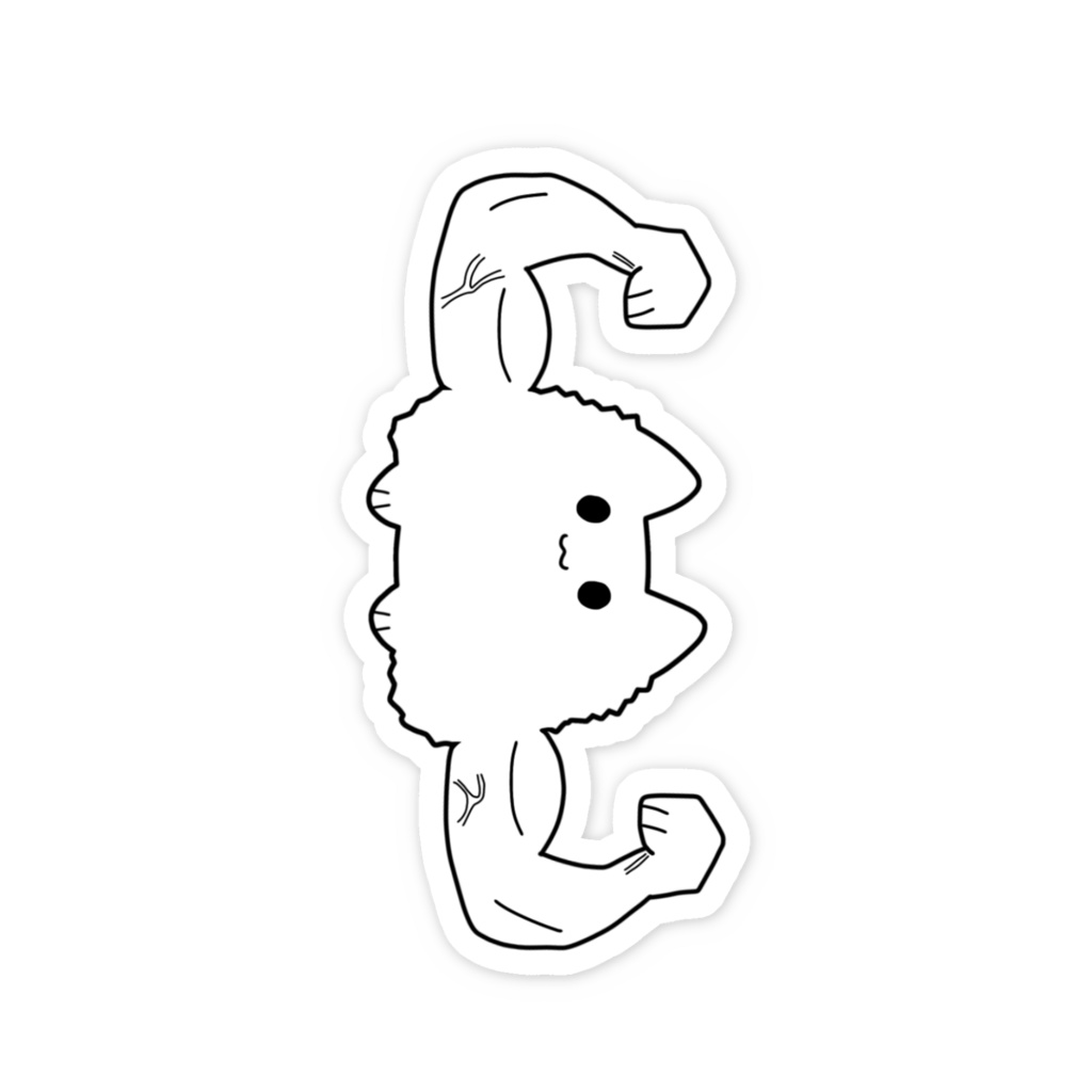 ステッカー ムキムキムチキャット