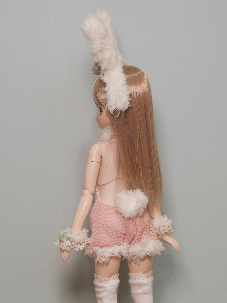 1/6ドール用【うさぎテディ&ドレスセット】