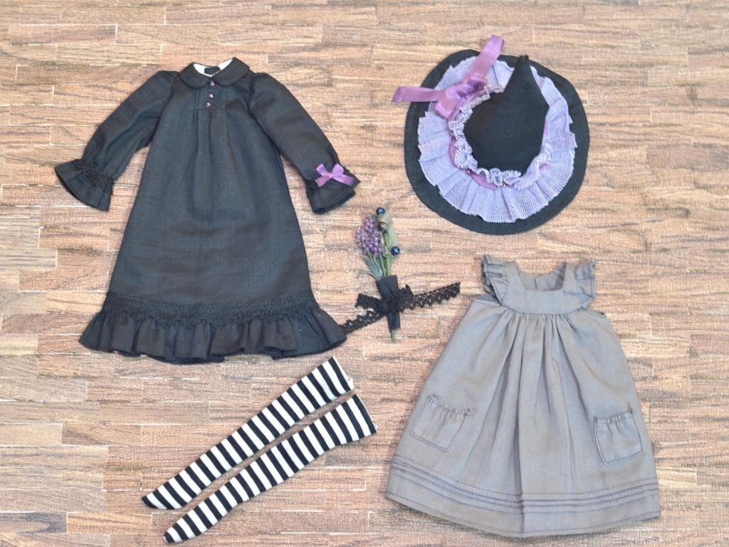 1/6ドール用【魔女見習いの服セット】