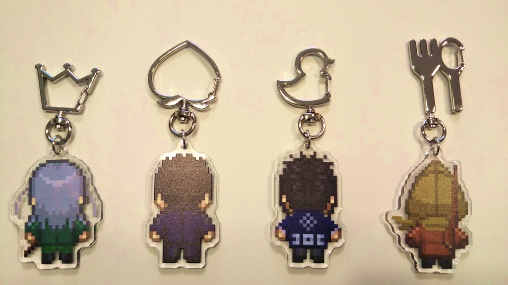 ドット絵アクリルキーホルダー 12種